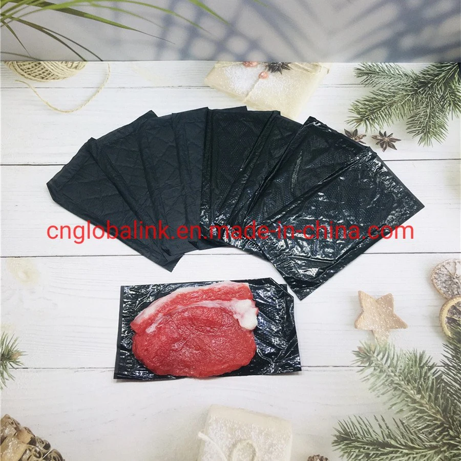 Tray Pad Meat Packing Use Absorbent Pad with Black Color